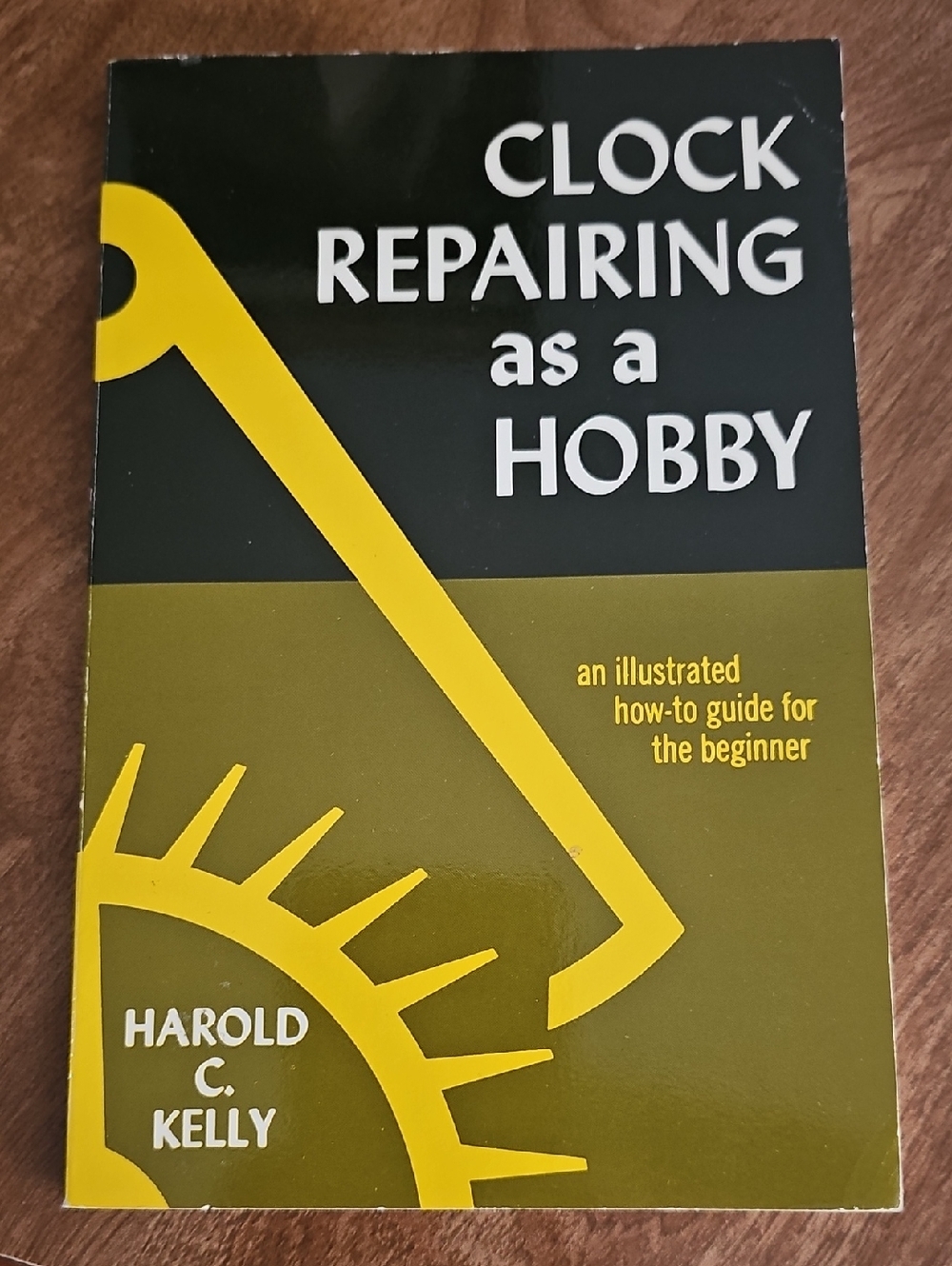 Vintage 'Clock Repairing as a Hobby' Illustrated Guide - Yellow & Olive Cover